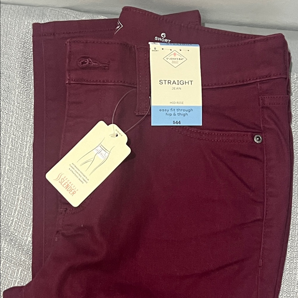 St. John's Bay Women's Skinny Jeans - Burgundy